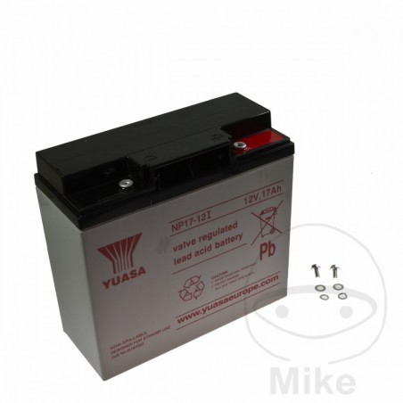 YUASA MAINTENANCE FREE MOTORCYCLE BATTERY NP 17-12I 707.17.07