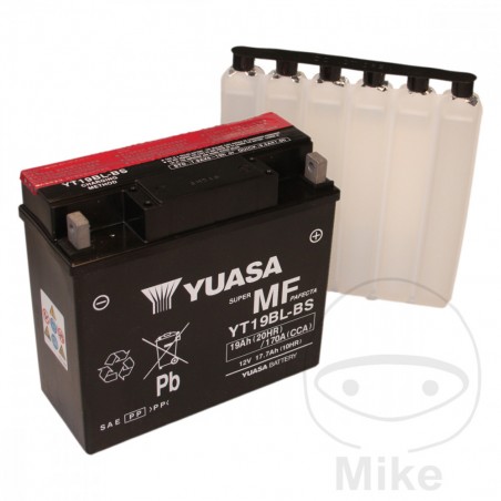 YUASA Maintenance-free battery with electrolyte YT19BL-BS 707.19.38