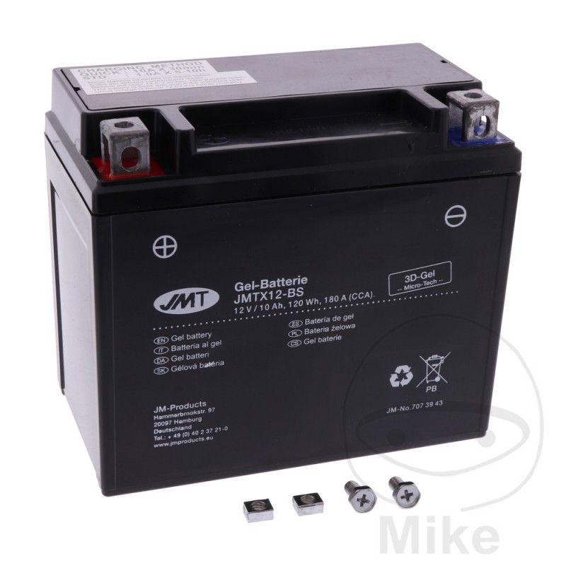 JMT Bateria moto de gel activada YTX12-BS 707.39.43