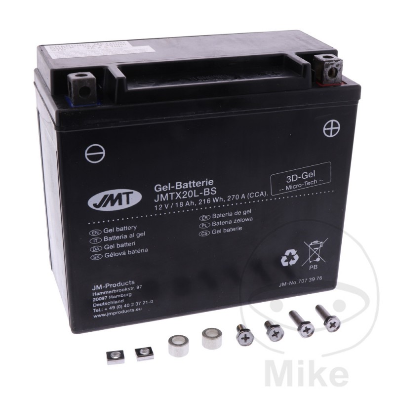 JMT Bateria moto de gel activada YTX20L-BS 707.39.76