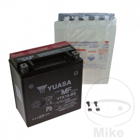 YUASA Maintenance-free battery with electrolyte YTX16-BS 707.50.05