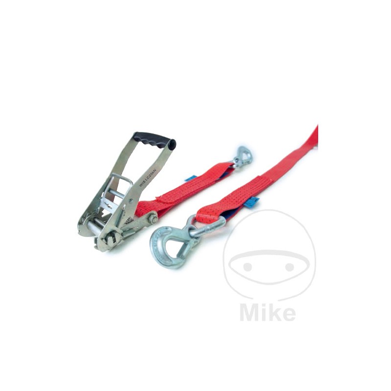 Motorcycle luggage strap with ratchet and carabiner 50 MM/0.4+7.6 M 338.06.01