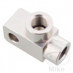 Angled 2-way distributor adapter for brake hose TYP832 3/8 UNF 757.04.73