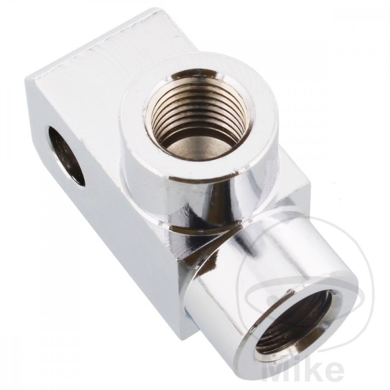 Angled 2-way distributor adapter for brake hose TYP832 3/8 UNF 757.04.75