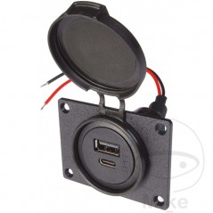 HERTH+BUSS Double angled USB plug with cover and base 12V 3600MA C/A 194.07.84