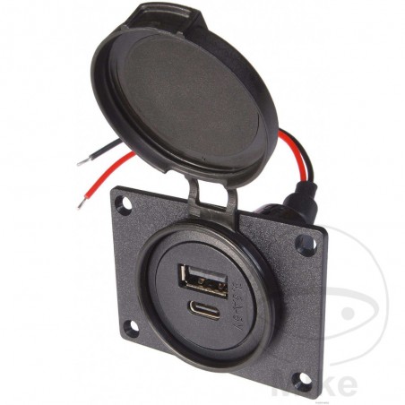 HERTH+BUSS Double angled USB plug with cover and base 12V 3600MA C/A 194.07.84