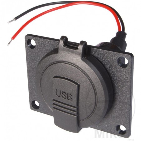 HERTH+BUSS Enchufe USB doble angulado con tapa y base 12V 3600MA C/A 194.07.84