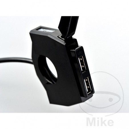 DAYTONA USB socket x 2 handlebar mount A 22 MM 709.00.81