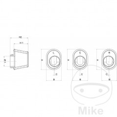 BMC Filtro de aire universal RACING 723.22.78