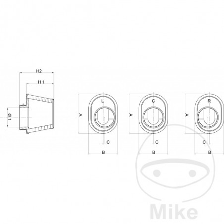 BMC universal air filter RACING 723.22.78