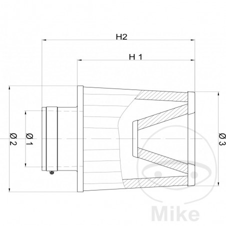 BMC Filtro de aire universal RACING 723.22.79