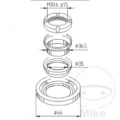 JMP Set of steering bearings 736.23.53