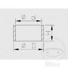 KAYABA Piston bushing for shock absorber 12.5X15X8 MM 773.06.01