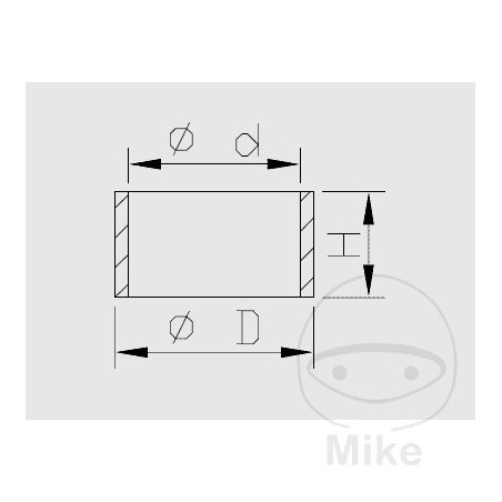 KAYABA Piston bushing for shock absorber 12.5X15X8 MM 773.06.01