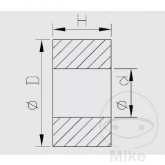 KAYABA Piston rod bushing 10X17X12 MM 773.06.02