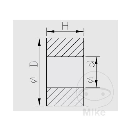 KAYABA Piston rod bushing 10X17X12 MM 773.06.02