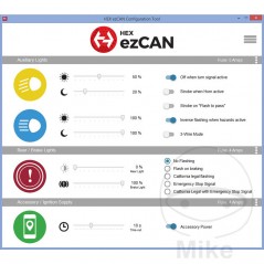 Motorcycle accessories manager HEX EZCAN 700.26.21