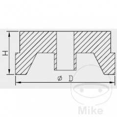 KAYABA Tapón para deposito gas de amortiguador 50 MM 773.11.51