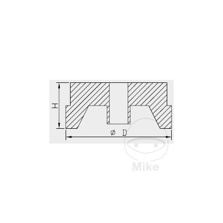 KAYABA Tapón para deposito gas de amortiguador 50 MM 773.11.51