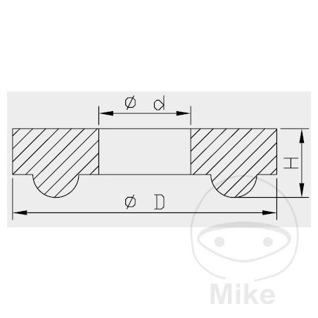 KAYABA Goma de parada para cabezal amortiguador 16 MM 773.11.80