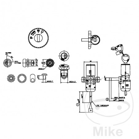 JMP Ignition lock with key 705.07.33