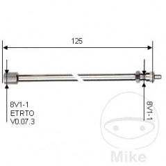 Extensión de válvula recta 125 MM 519.46.59