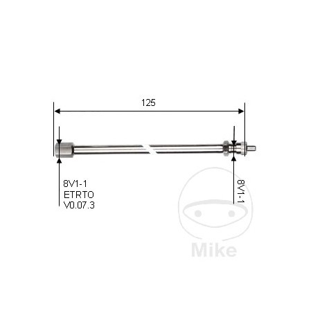 straight valve extension 125 MM 519.46.59