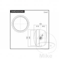 DAYTONA Headlight with dipped beam and position light 4 3/4" LED 705.14.78