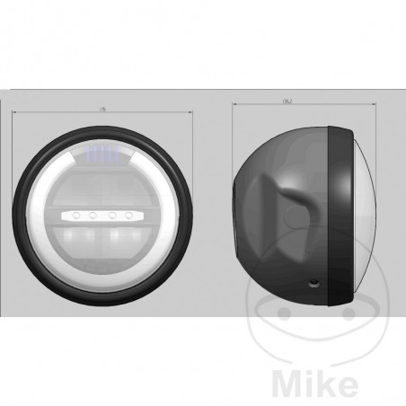 Faro delantero con luz de cruce y posición 6 1/2" LED 774.08.17