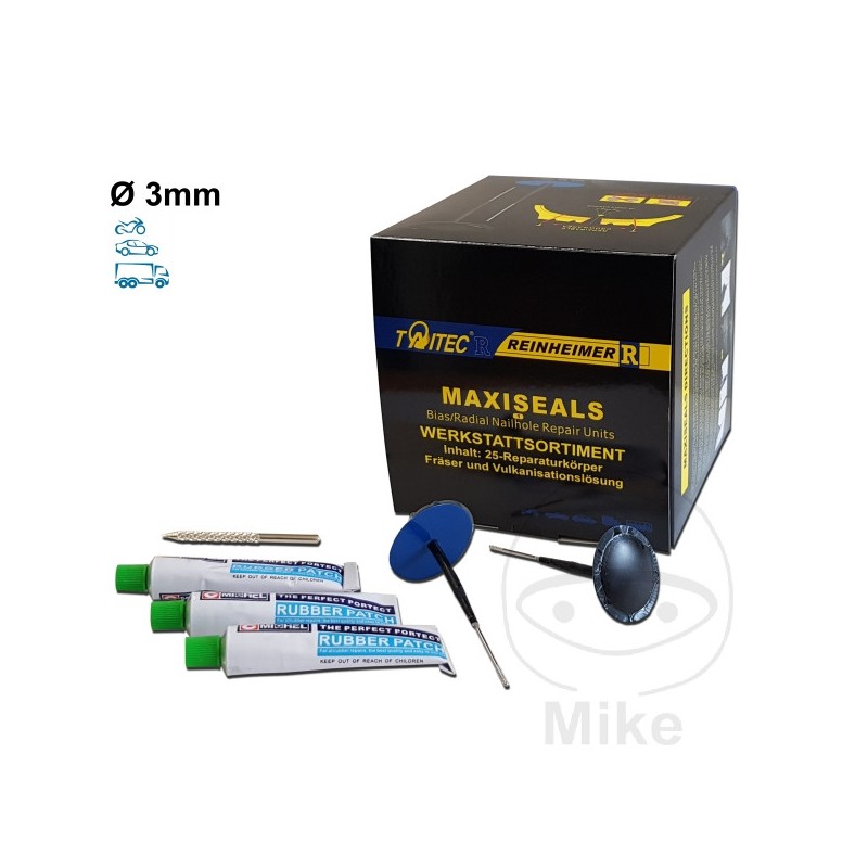REINHEIMER Kit reparación pinchazos neumáticos tubeless moto MAXI SEAL 3 MM 519.02.39