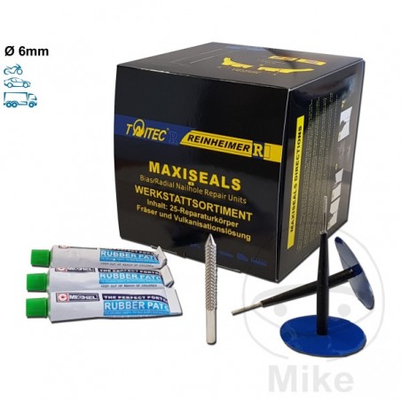REINHEIMER Motorcycle tubeless tire puncture repair kit MAXI SEAL 6 MM 519.02.41