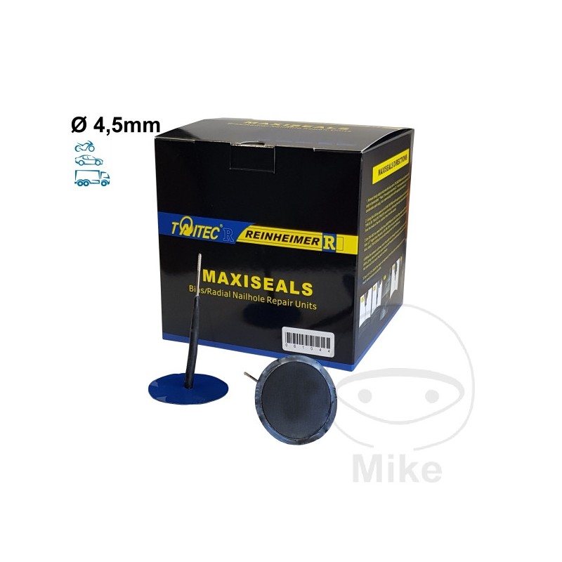 REINHEIMER Pack 25 parches seta reparación cubierta neumático MAXI SEAL 4.5 MM 519.02.58