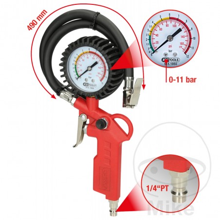 KS TOOLS Tire pressure gauge not calibratable 0-11 BAR 677.05.78