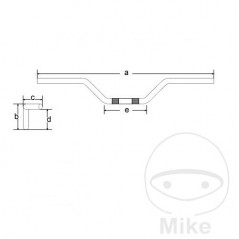DOMINO Steel handlebar 22 MM ROAD 772.05.92