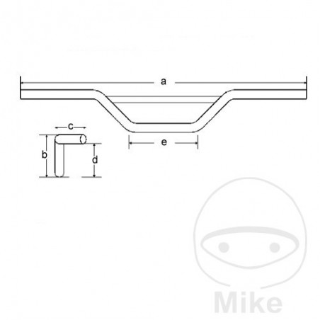 TRW Manillar moto alto motocross 22 MM 765.36.78