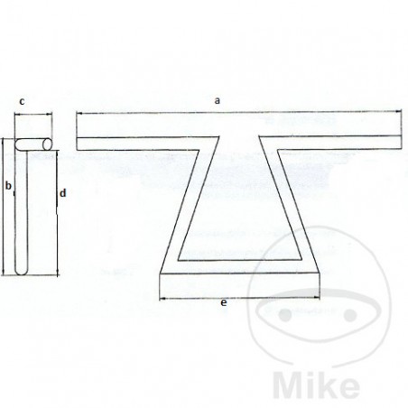 FEHLING Manillar de acero tubo Z con orificio para cable 1" 730.05.01