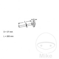 FEHLING Set of motorcycle clip-on handlebars 22 MM D37 730.00.05