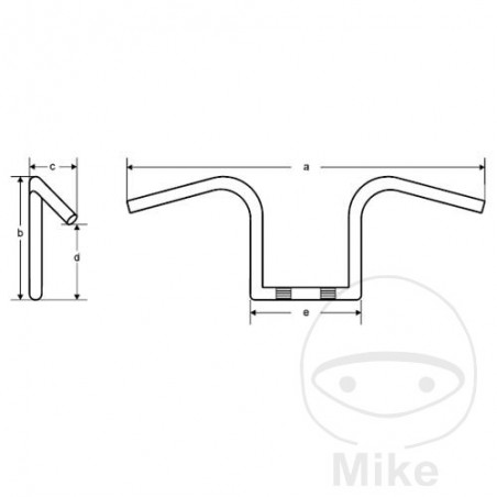FEHLING High steel handlebar 22 MM LZR 730.01.90