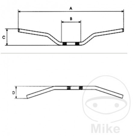 DOMINO Motorcycle enduro offroad handlebar 22 MM 730.31.18