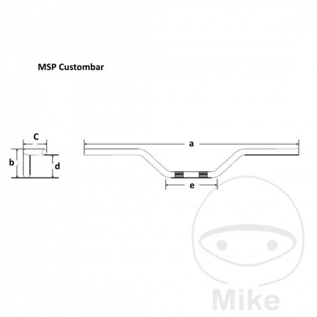 FEHLING Steel cable notch handlebar 1" MSP CUSTOMBAR 730.03.45