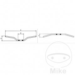 DOMINO Steel handlebar 22 MM TOURING 730.32.17