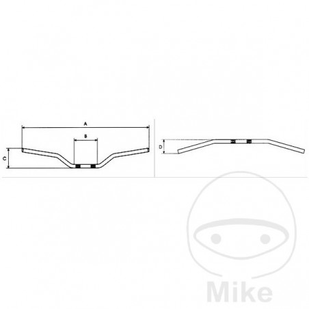 DOMINO Steel handlebar 22 MM TOURING 730.32.17