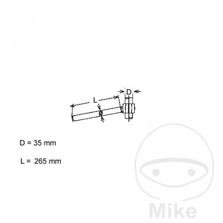 FEHLING Set of motorcycle clip-on handlebars 22 MM D35 730.36.96