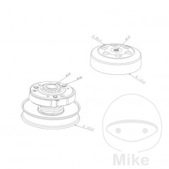 scotter complete clutch 107 MM 738.05.33