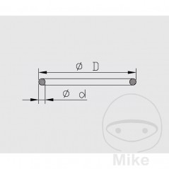 KAYABA shock absorber gasket for motorcycle 1.5 X 25 MM 773.06.28