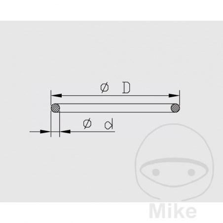 KAYABA Junta amortiguador para moto 1.5 X 25 MM 773.06.28