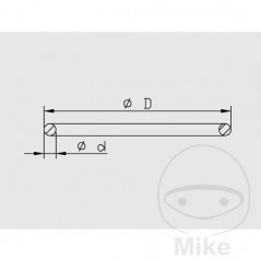KAYABA shock absorber gasket for motorcycle 3.5 X 47 MM 773.06.32
