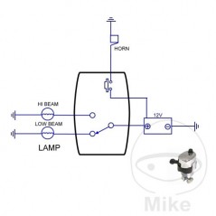JMP Interruptor 2 posiciones + 1 botón de luz 704.00.66