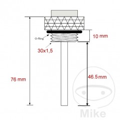 JMP Direct oil temperature indicator 30 X 1.5 MM ALTN: 7090085 709.00.56