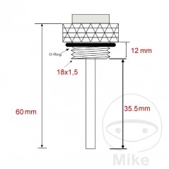 JMP Indicador directo temperatura de aceite 18 X 1.5 MM ALTN: 7090059 709.00.89